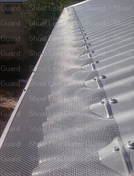 Leaf Guard on colourbond windspray roofing - Wollongong gutter guard