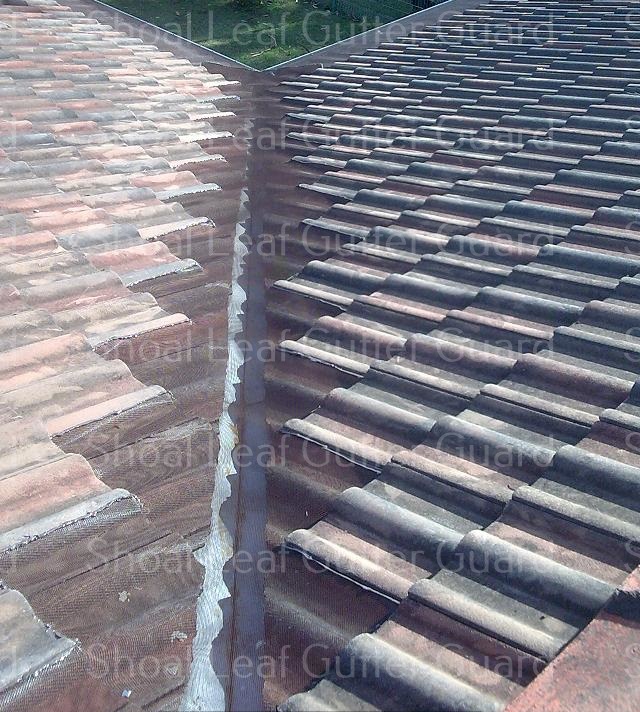 Leaf Guard to brown tile valley - Gutter guard Berry &  Leaf guard Berry